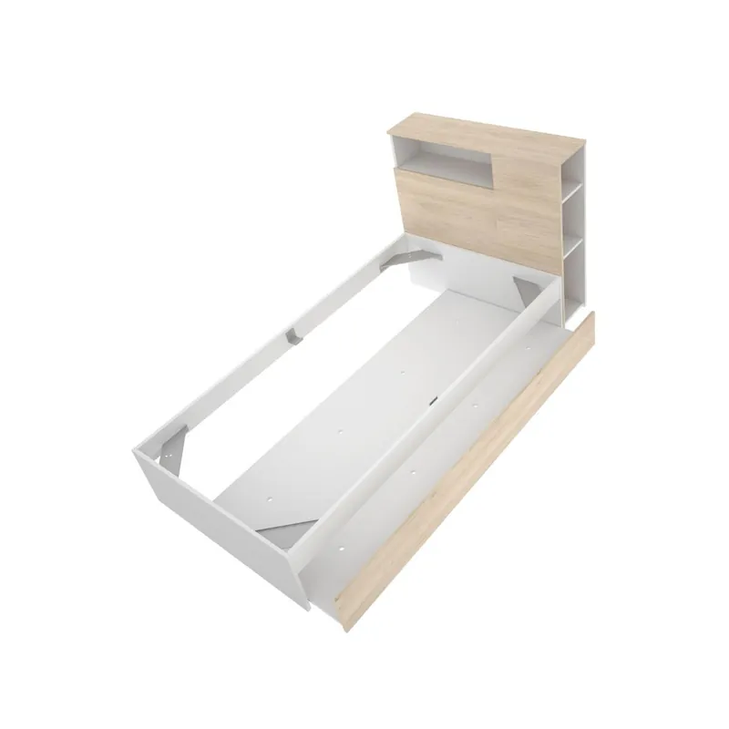 Cabecero con aro arrastre Ten natural/blanco 95x97x21,8 cm - Descanso