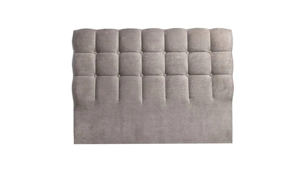 Cabecero MONET 160x115x7cm tela marrón - Descanso
