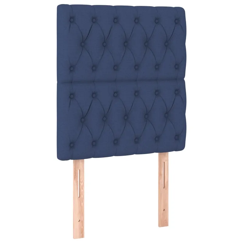 Cabeceros 2 unidades de tela azul 80x7x78/88 cm Alto - Muebles