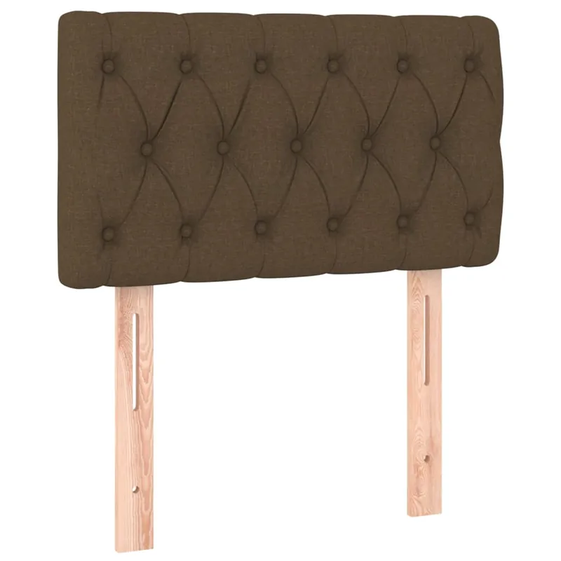 Cabecero de tela marrón oscuro 80x7x78/88 cm Bajo - Muebles