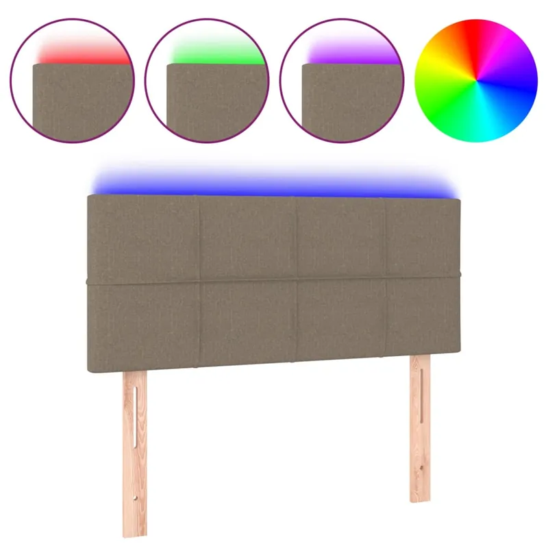 Cabecero con LED de tela negro 80x5x78/88 cm - Muebles