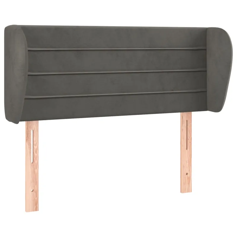 Cabecero de terciopelo gris oscuro 83x23x78/88 cm - Muebles