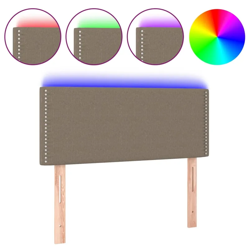 Cabecero con LED de tela gris oscuro 90x5x78/88 cm - Muebles
