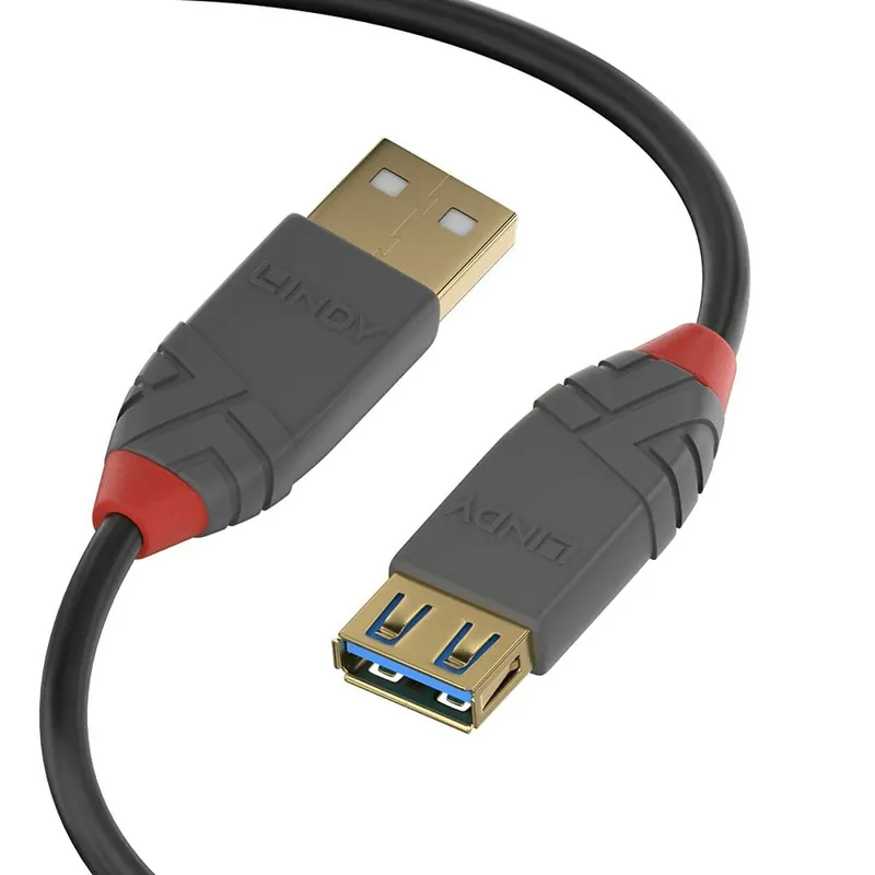 Cable USB LINDY 36760 50 cm Negro - Electrónica