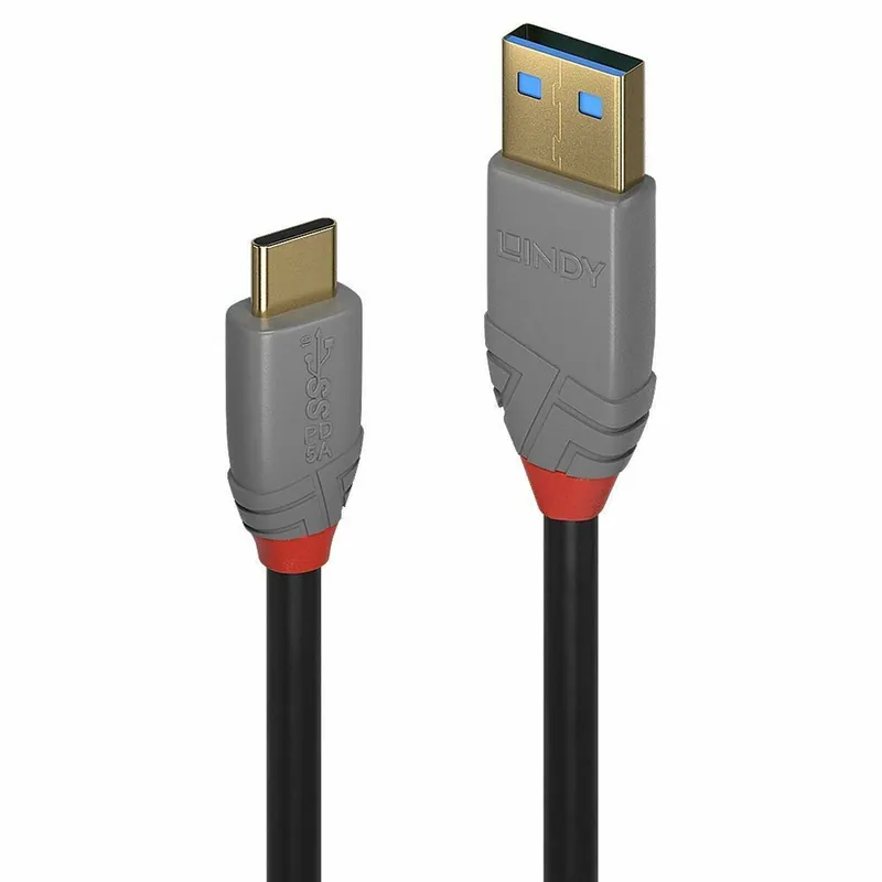 Cable USB A a USB C LINDY 36911 Negro Antracita - Electrónica