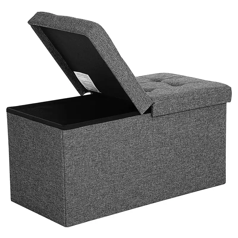 Caja de almacenamiento con tapa plegable en 2 lados - L76 cm