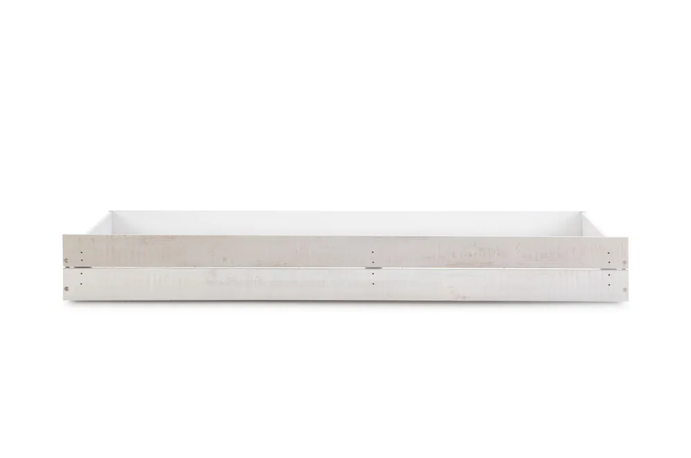 Cajón cabaña JEREMIEL 90cm blanco rústico y gris claro - Muebles