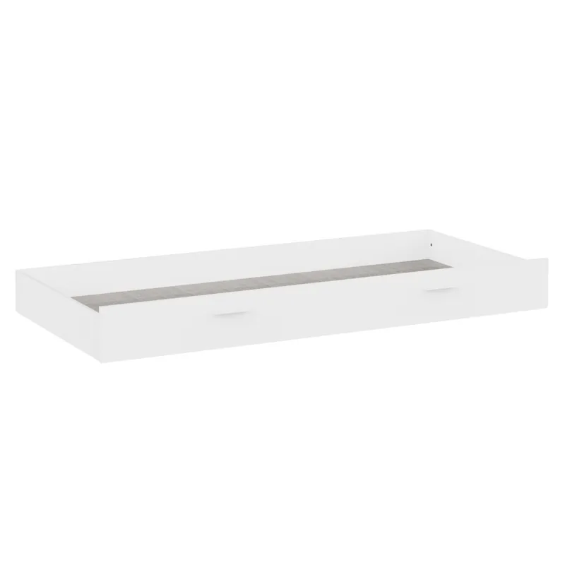 Cajón Cama Tidy Dormitorio Juvenil, Compatible Colchones 90x190 cm Blanco Mate - Descanso