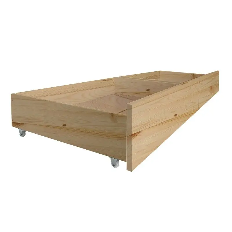 Cajones Set de 2 cama madera pino 24,8x94x62cm - Descanso