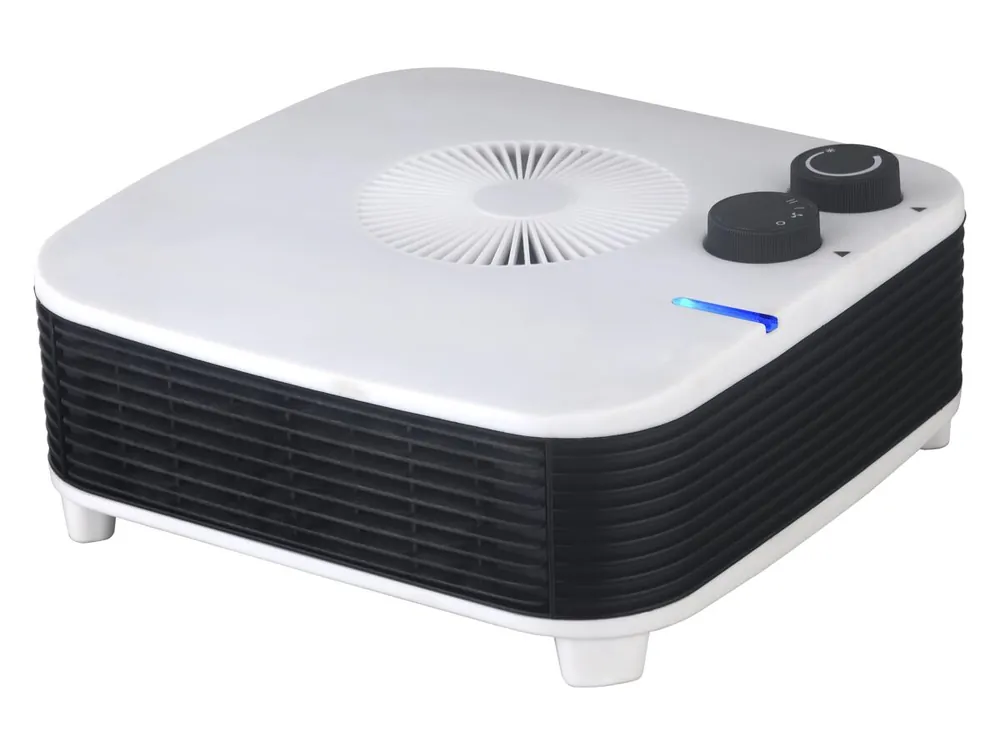 Calefactor de suelo horizontal con termostato ajustable y dos potencias de 1000/2000W - Electrodomésticos