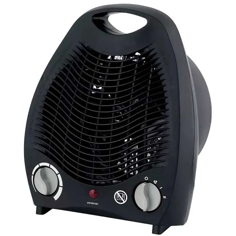 Calefactor ventilador Infiniton HBS-201B 2000W termostato mecánico 2 niveles negro