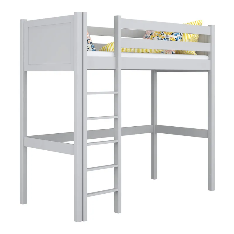 Cama alta de madera N06 gris - Bebé