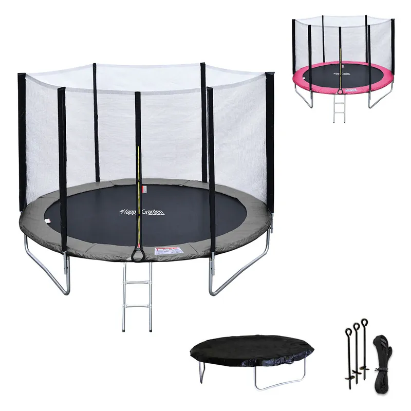Cama elástica reversible CAIRNS con accesorios azul reversible verde - Jardín
