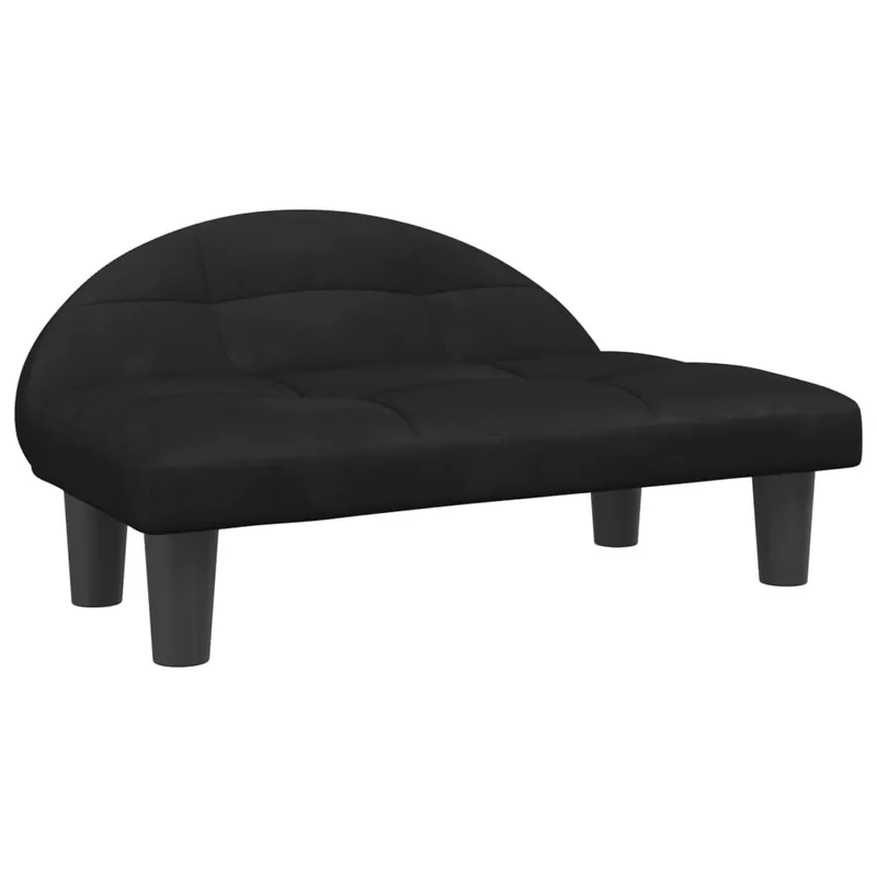 vidaXL Cama para perros de terciopelo negra 70x52x30 cm - Jardín