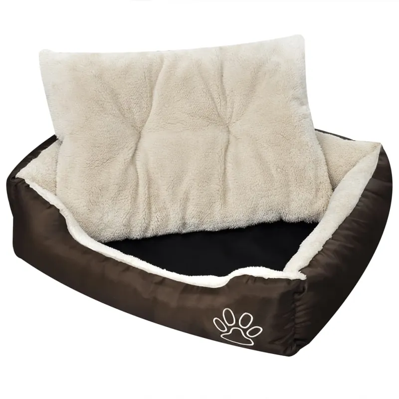 vidaXL Cama para perro con cojín acolchado talla S - Jardín
