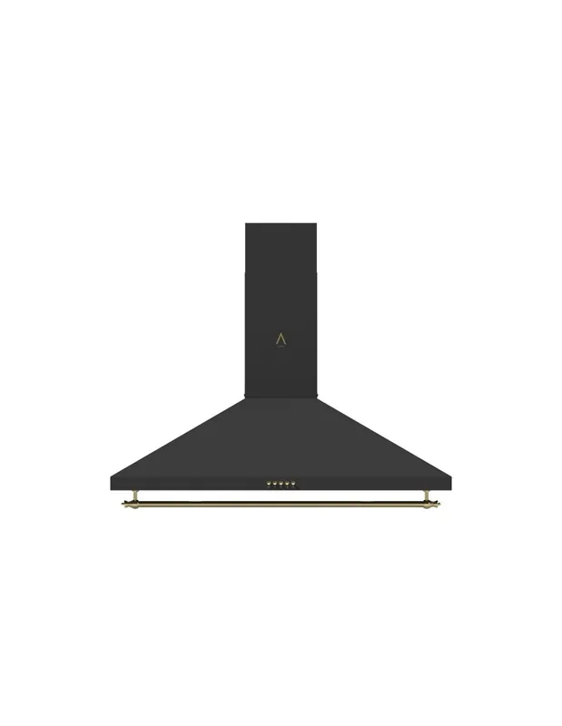 ALPHA Campana Decorativa Rústica Dorada GEA GOLD-90. Clase A, 850 m3, Luz Led