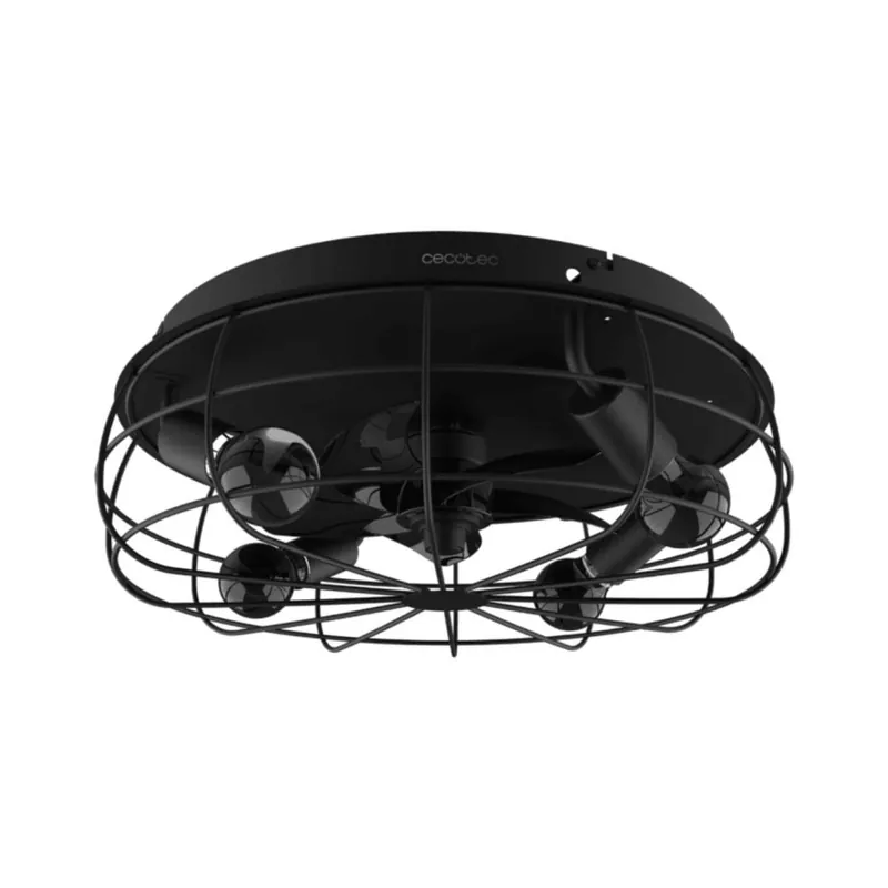 Ventilador de techo Cecotec EnergySilence LampAero 600 20W 5 aspas mando a distancia negro Ø28 cm - Electrodomésticos