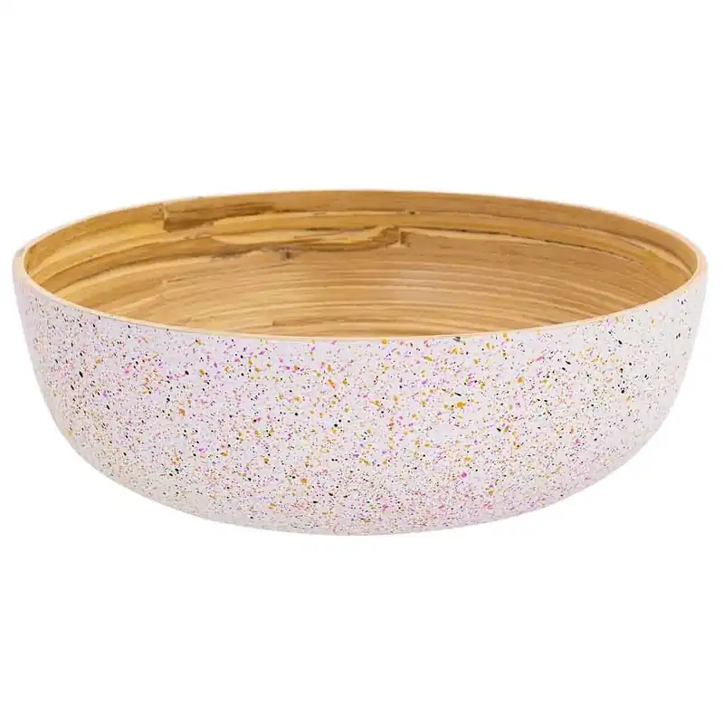 Centro de mesa de bambú beige D30x10h cm - Decoración