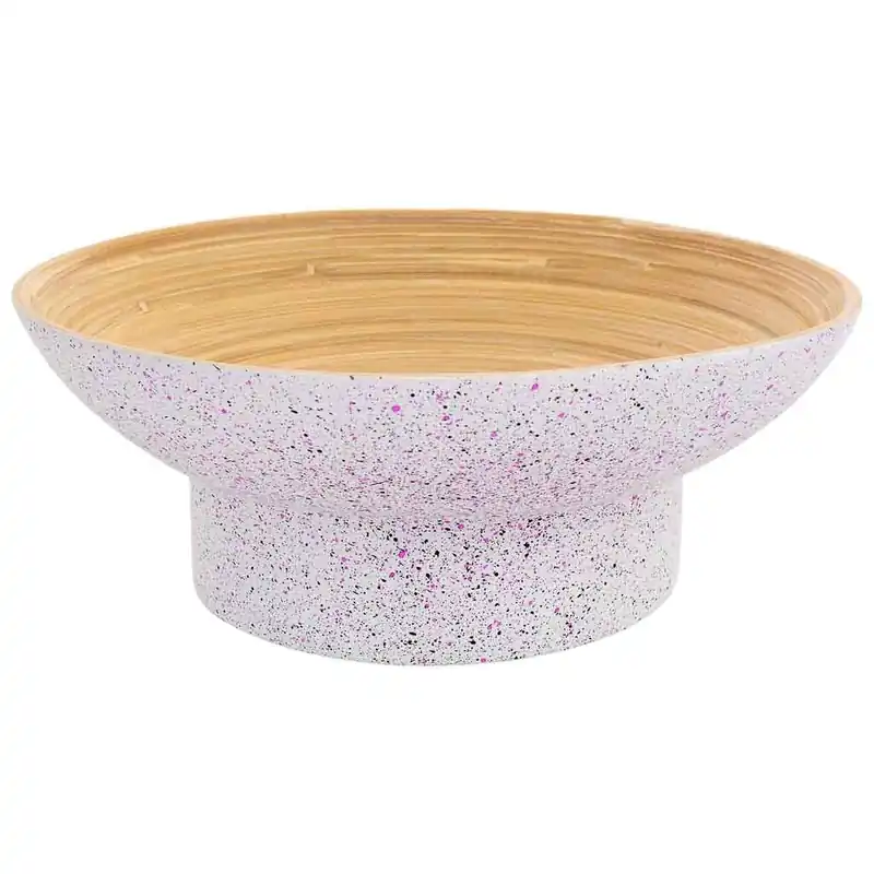 Centro de mesa de bambú beige D30x10h cm - Decoración