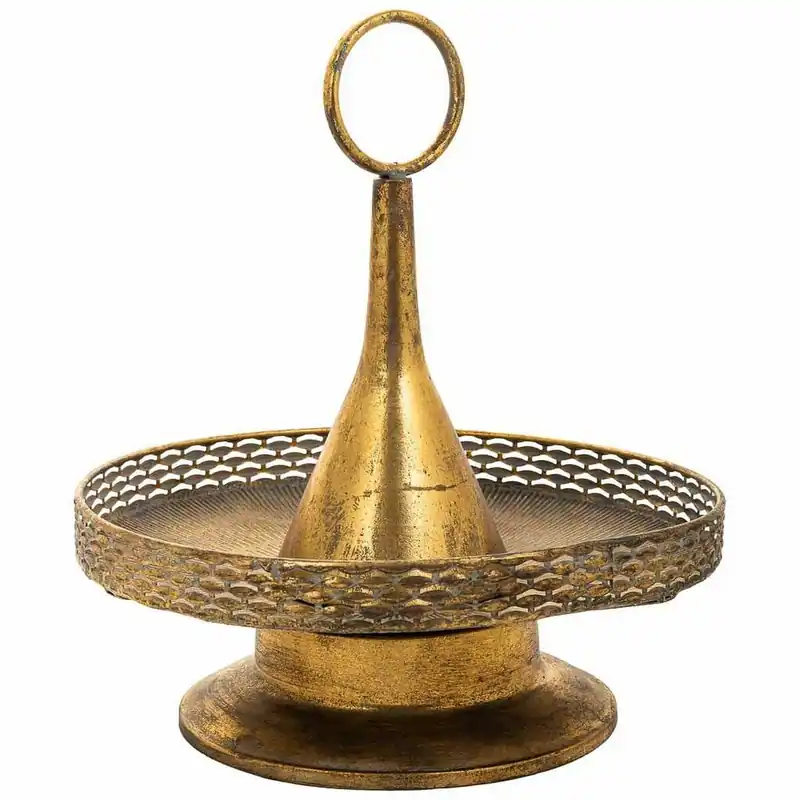 Centro de Mesa Alexandra House Living Oro Hierro 39 x 43 x 39 cm - Decoración