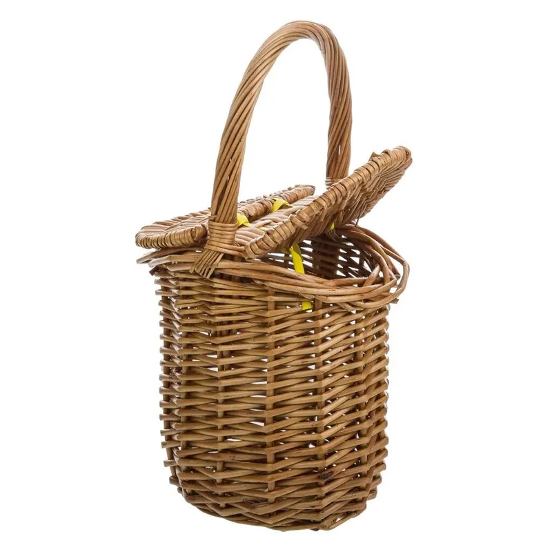 Cesta con tapas de mimbre marrón 17x13x17/27 - Decoración