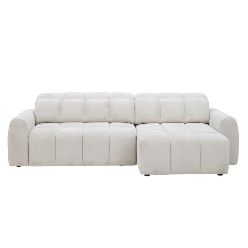 Chaise longue derecha BUBBLE color gris - Sofás sillones puffs