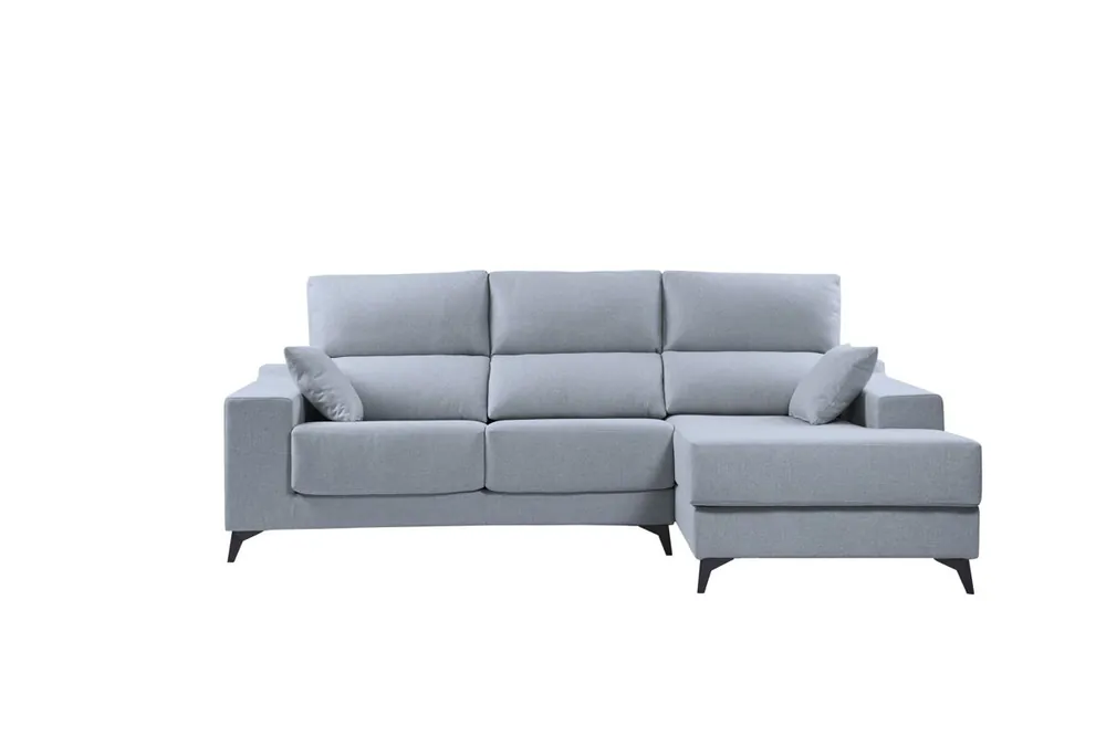 Chaise longue M NOELIA derecha 4 plazas azul claro - Sofás sillones puffs