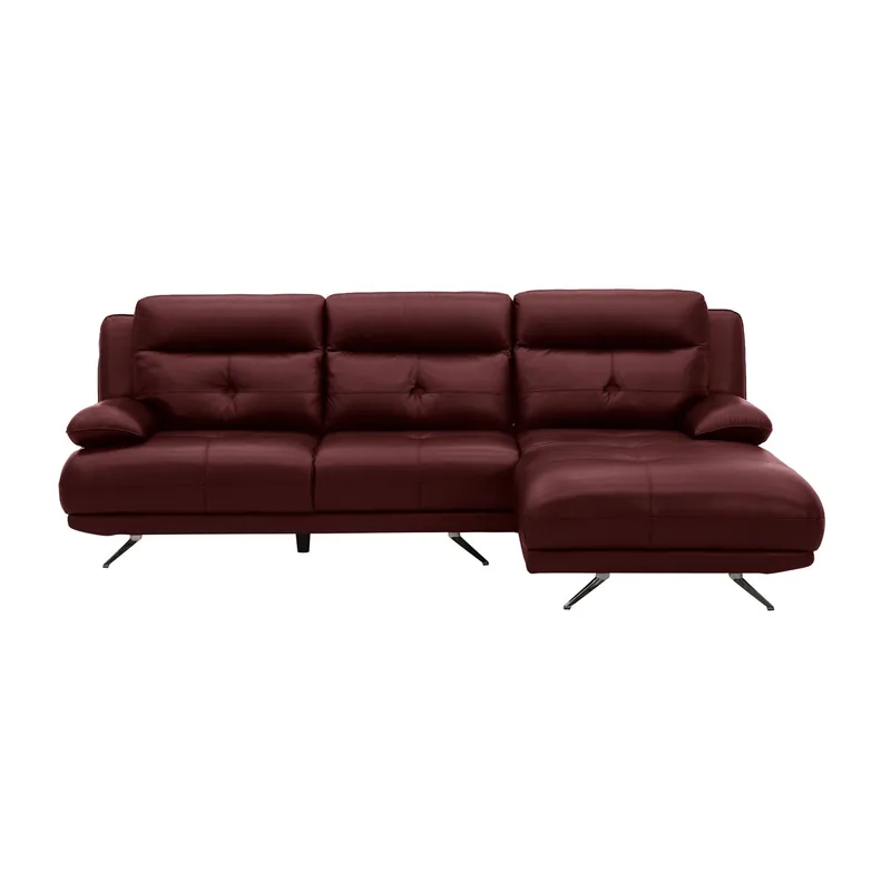 Chaise longue derecha piel KAILUA color azul - Sofás sillones puffs