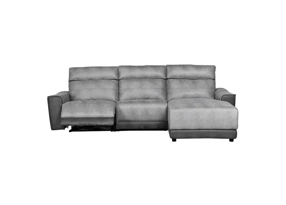 Chaise longue relax eléctrico 4 plazas MOON lado derecho gris - Sofás sillones puffs