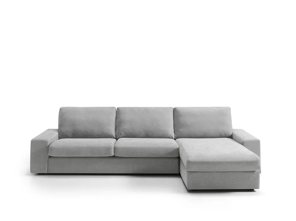 Chaise longue reversible 5 plazas FORLY color gris claro - Sofás sillones puffs