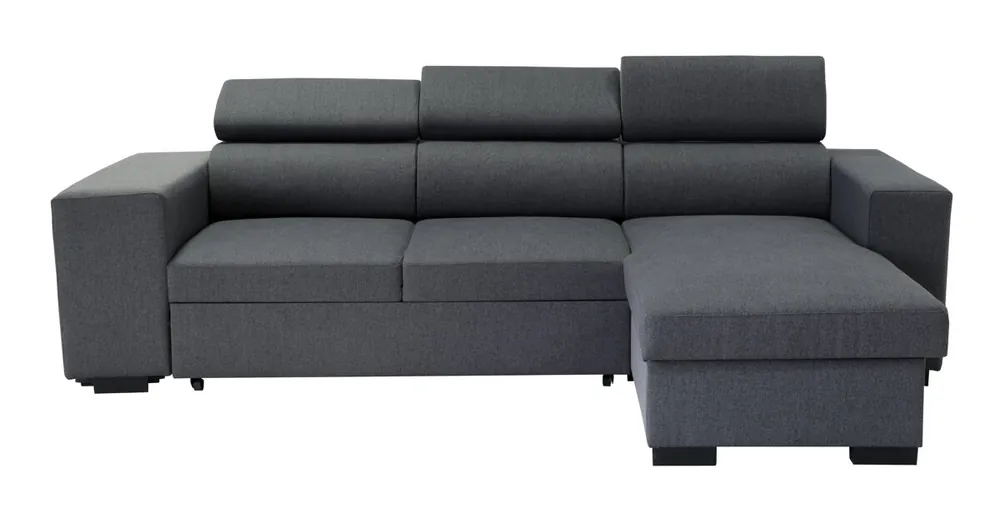Chaise longue con cama NORWAY reversible 3 plazas gris - Sofás sillones puffs