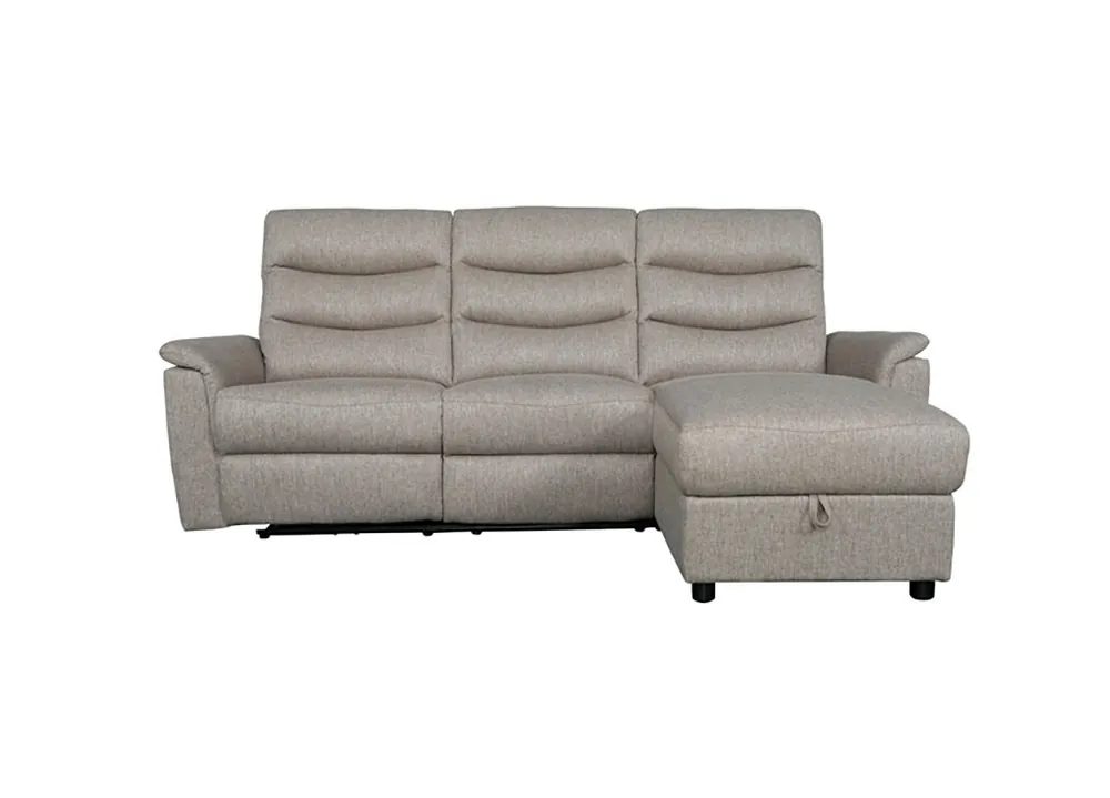 Chaise longue relax eléctrico FAMILY 3 plazas derecho azul - Sofás sillones puffs