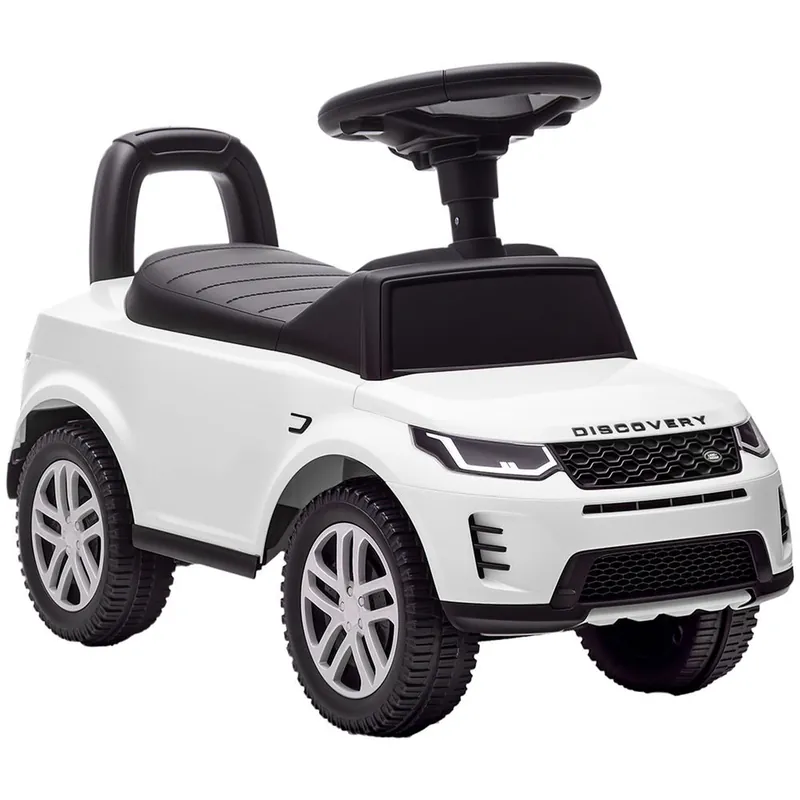 AIYAPLAY Coche Correpasillos con Licencia de Land Rover, Correpasillos para Niños de 18-36 Meses con Almacenaje, Volante, Bocina, Sonidos de Motor, 65,5x28x42 cm, Blanco