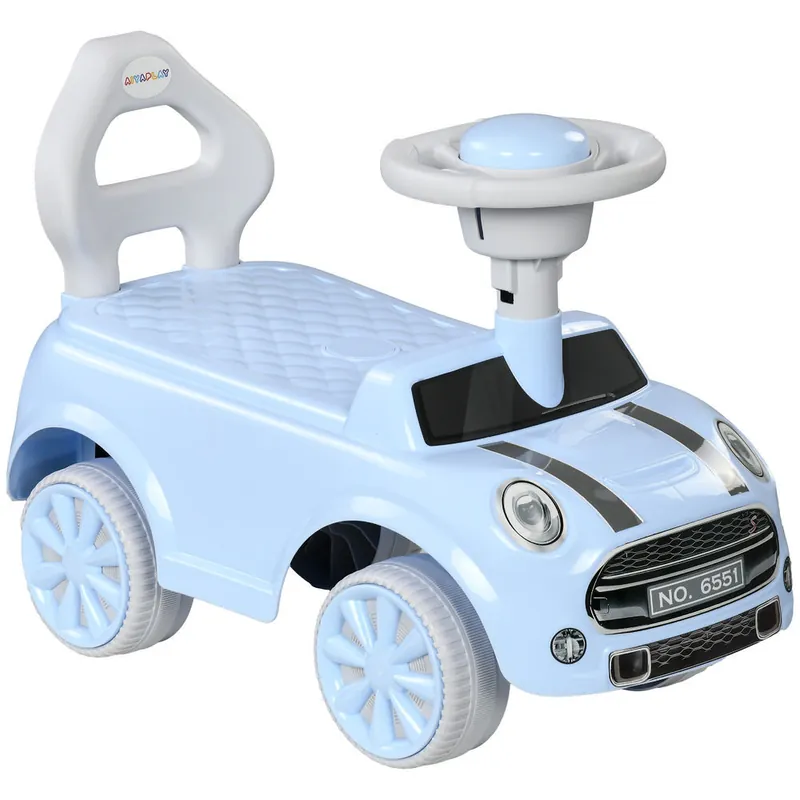 AIYAPLAY Correpasillos para Bebés de 18 a 36 Meses Coche Correpasillos con Volante Bocina y Sistema de Antivuelco Carga 25 kg 53x25x35 cm Rosa