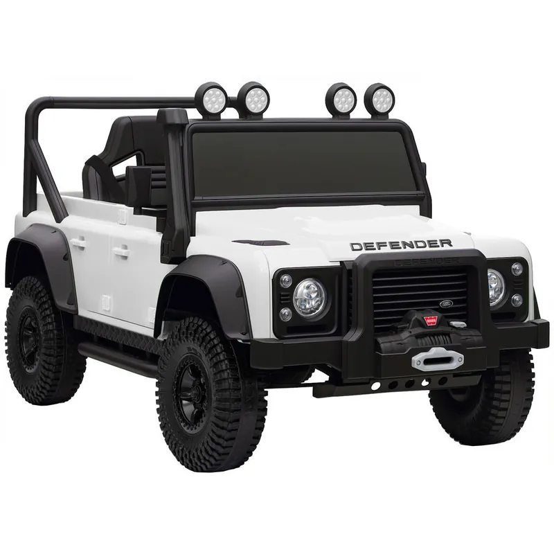 AIYAPLAY Coche Eléctrico para Niños con Licencia Land Rover 12V Coche de Batería para Niños con Control Remoto Sistema de Suspensión USB MP3 Velocidad Ajustable Faros Rojo - Electrónica