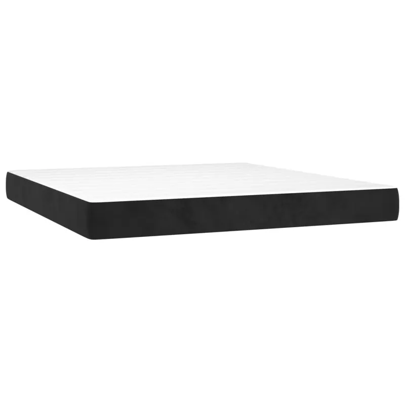 vidaXL Colchón de muelles ensacados terciopelo negro 80x200x20 cm - Descanso