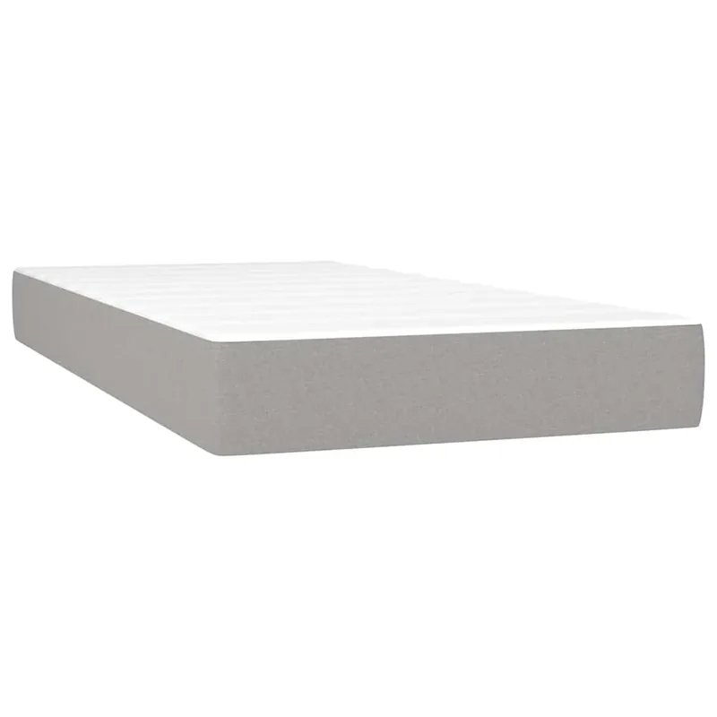 vidaXL Colchón de muelles ensacados tela gris claro 80x200x20 cm - Descanso
