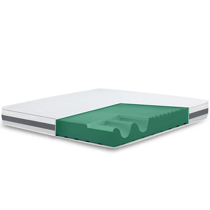The White Stone Colchón 80x190 cm en Espuma Antibacteriana| Altura 16 cm | Funda 3D Air Hipoalergénica | Colchón Ortopédico 7 Zonas Termosensible - Descanso
