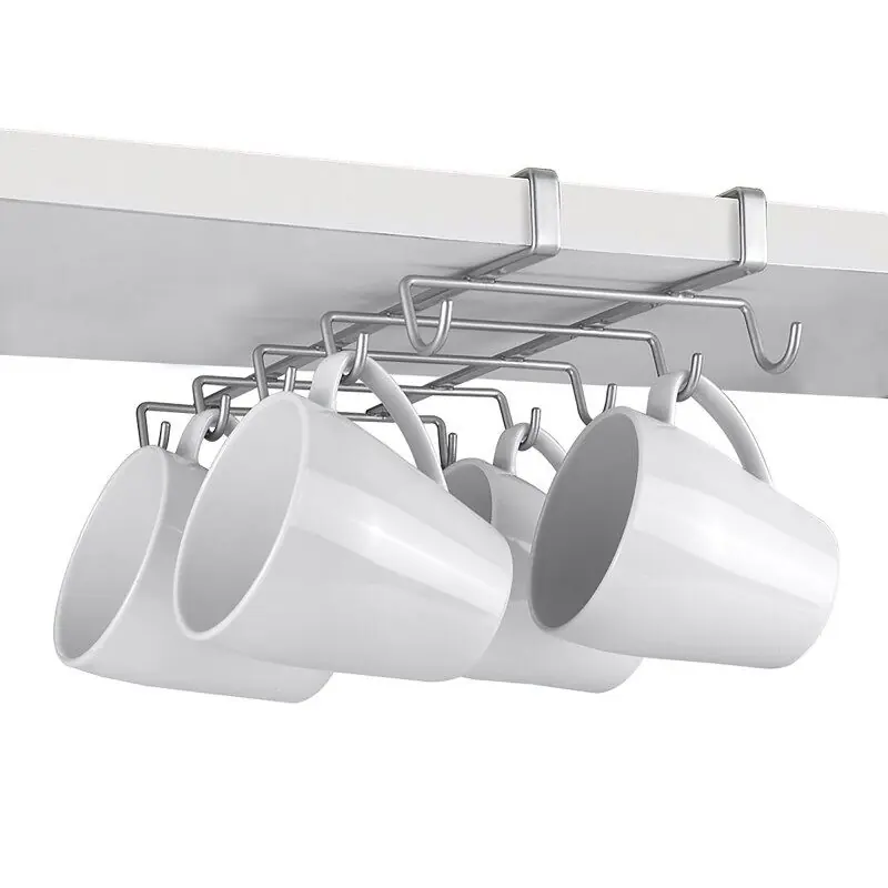 Colgador MY MUG de Metaltex Capacidad 10 tazas. Acabado Polytherm® Color Plateado - Cocina