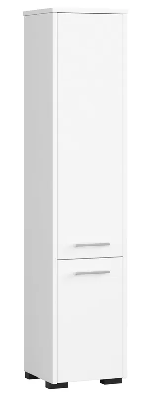 Columna de baño AKORD FIN Blanco 30 cm 2 puertas frente en color Blanco 5 estantes 30x30x140 cm