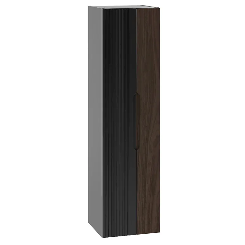 Columna de pared Sylla Negra y Madera - Baño