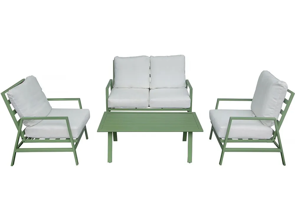 Conjunto de muebles de jardín de metal "Queens" - 4 plazas - Verde