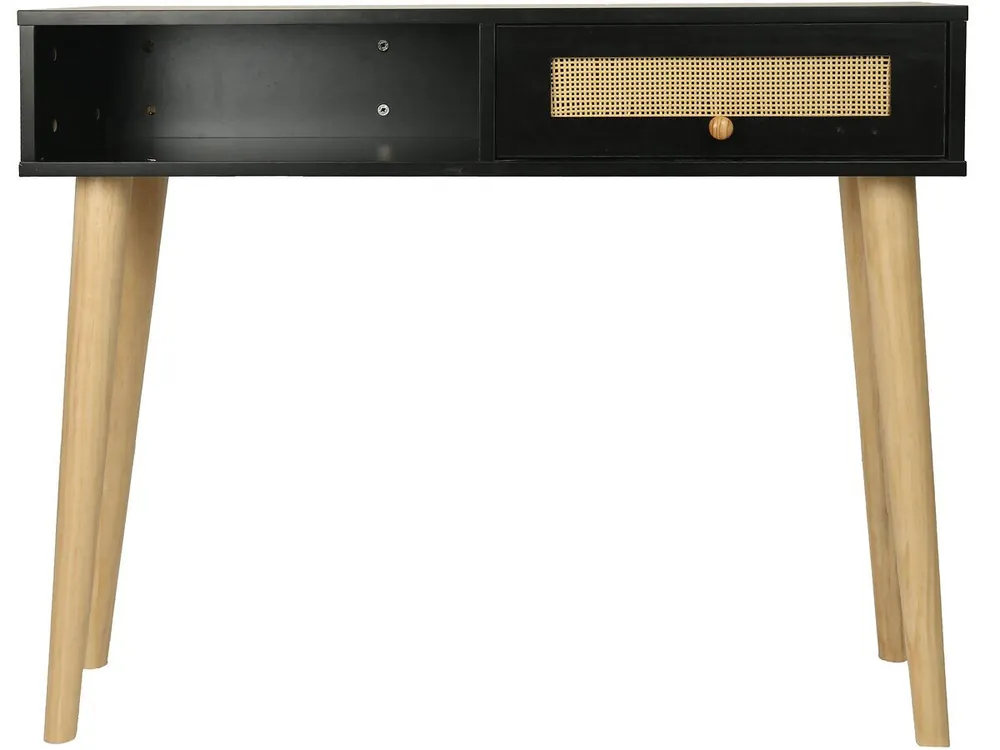 Consola de caña "Marine" - 100 x 29 x 81 cm - Negro