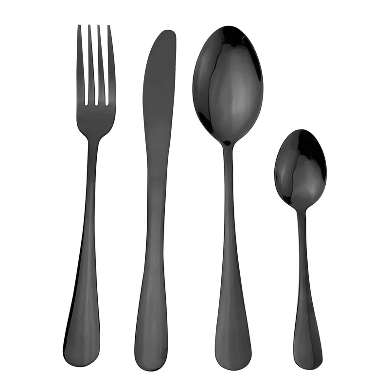 Cuberteria BLACK de acero inoxidable 16 piezas marca CONFORAMA - Cocina