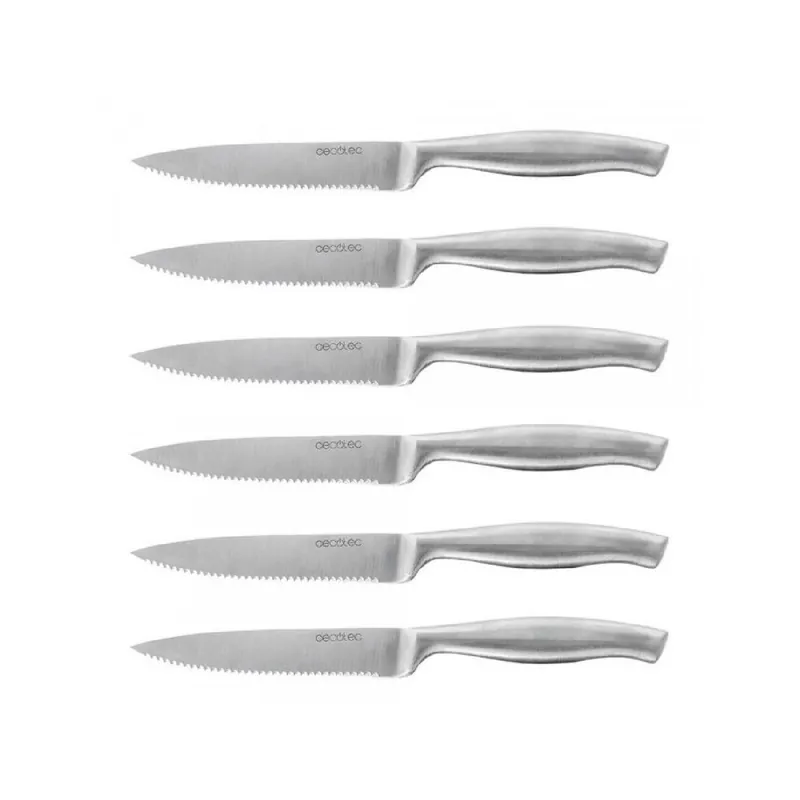 Set de 6 cuchillos Cecotec Profesionales acero inox 11,6 cm - Cocina