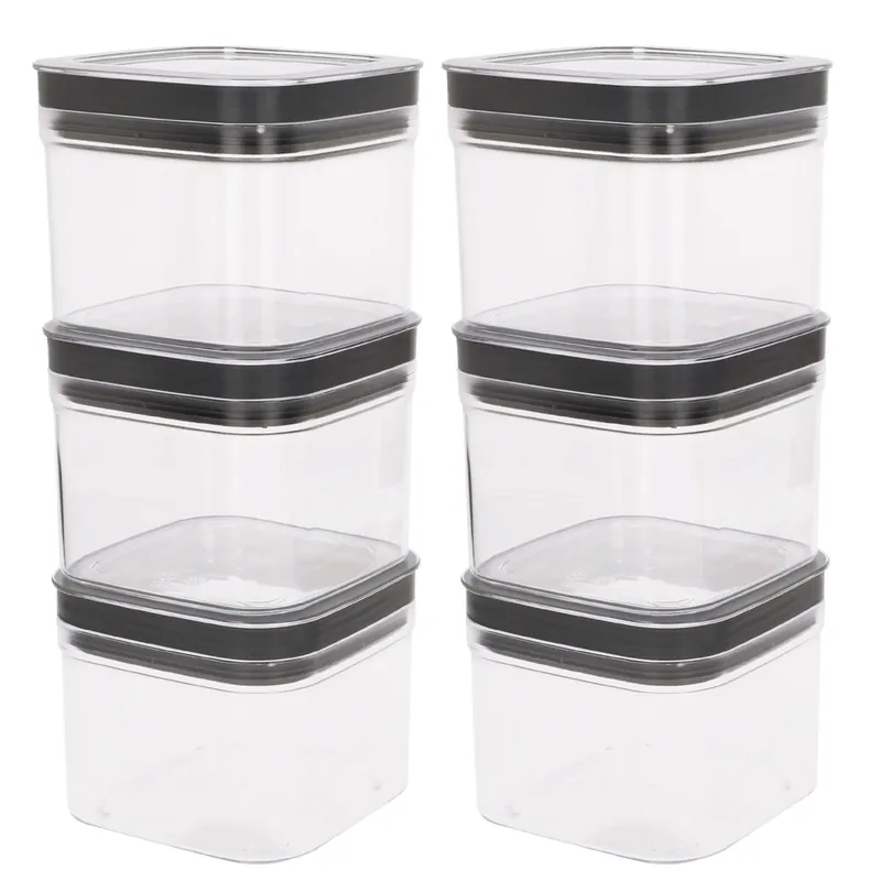 Curver Pack 6 botes plástico herméticos multiusos (0,8L) - Cocina