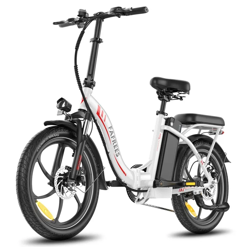 E-bike FAFREES F20+ - Motor 250W Batería 36V20Ah Neumáticos De 20 Pulgadas Frenos Mecánicos De Disco - Blanco