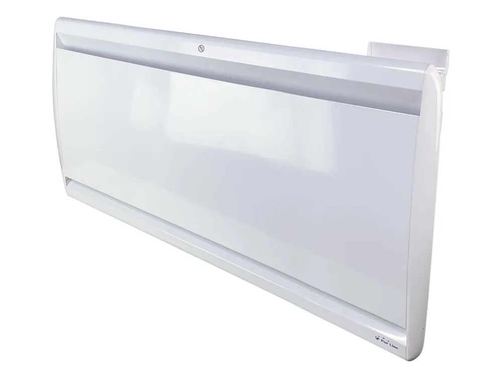 Radiadores con placa interna de hierro fundido de gran potencia. Con control por WIFI. display LCD. termostato. 4 modos de funcionamiento y 9 programas preinstalados. Diseño rectangular en blanco para instalación mural. - Electrodomésticos