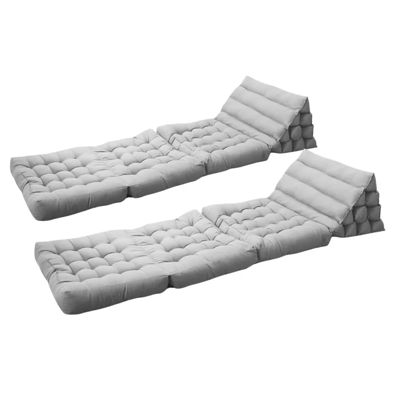Pack de 2 colchonetas modulares PYRAMIDE, gris claro - todos productos