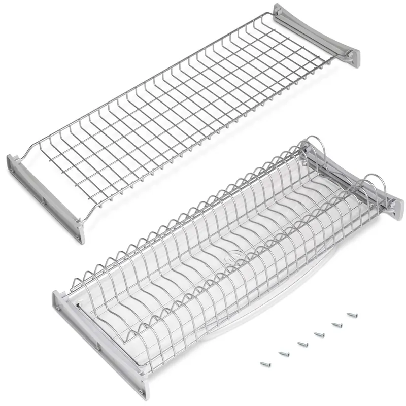Escurreplatos Suprastar para módulo alto de 60 cm en color gris con acero pintado de aluminio 57x9x27 cm - Cocina